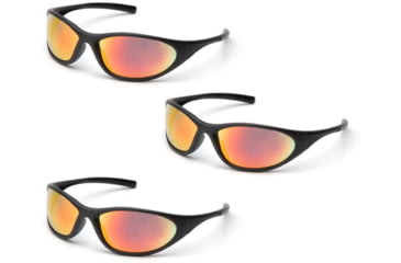 Image of Pyramex Zone II Safety Glasses - Ice Orange Mirror Lens, Matte Black Frame, Pack of 3