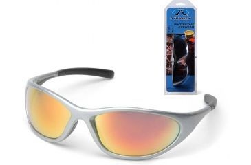 Image of Pyramex Zone II Safety Glasses - Ice Orange Mirror Lens, Silver Frame SS3345E3