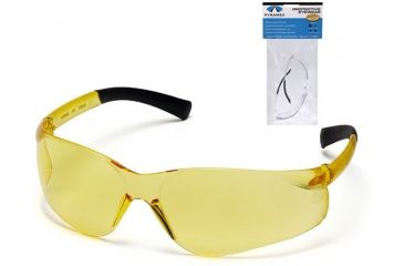 Image of Pyramex Ztek Safety Glasses - Amber Lens, Amber Frame S2530S7
