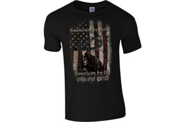 Image of Qad T-Shirts - Mens, Black/American Flag, Small, T-SHIRTS-M-BAF-S