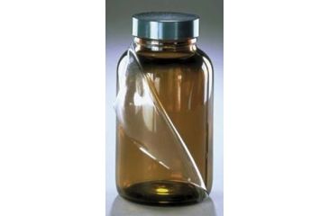 Image of Qorpak Safety-Coated Bottles, Qorpak 7528TW Amber Wide Mouth Packers