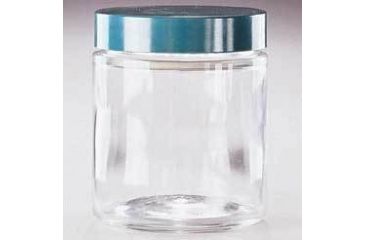 Image of Qorpak Straight-Sided Rounds, Wide Mouth, Qorpak 7740C With 0.762mm (0.030'') Polyethylene-Lined Black Phenolic Cap