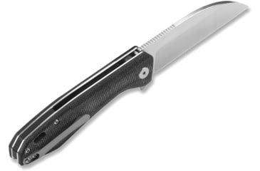 Image of QSP Knife Pelican Linerlock Folding Knife, 3.63in CPM S35VN stainless blade, Black linen micarta handle, QS118-D2