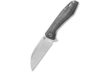 Image of QSP Knife Pelican Linerlock Folding Knife, 3.63in CPM S35VN stainless blade, Black linen micarta handle, QS118-D2