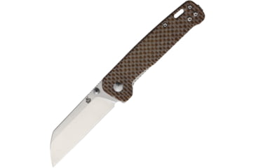Image of QSP Knife Pelican Linerlock Folding Knife, 3in satin finish D2 tool steel blade, Black, Black linen micarta handle, QS130-A