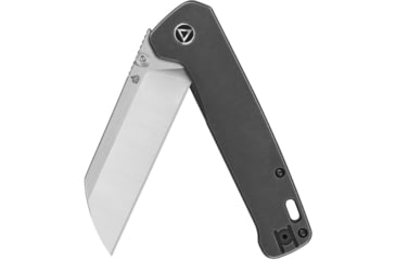 Image of QSP Knife Penguin Plus Folding Knife, 4.5in Closed, 3.38in Satin CPM-20CV SS Blade, Black Stonewash Titanium Handle, QS130XL-C2