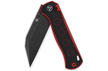 Image of QSP Knife Swordfish Folding Knife, 4.5in Closed, 3.63in Black Stonewash 14C28N Sandvik SS Blade, Black/Red G10 Handle, QS149-A2