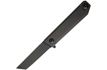 Image of Quartermaster Arthur Fonzarelli Framelock Folding Knife, 3.75in Limo Tint Finish Cpm S35Vn SS Tanto Blade, Limo Tint Titanium Handle With Carbon Fiber Front Handle, Pocket Clip, QSE15LT