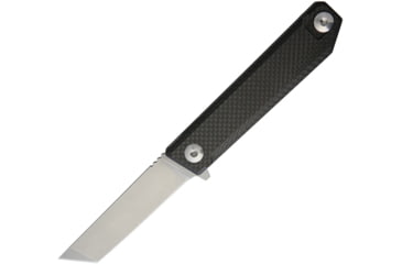 Image of Quartermaster Arthur Fonzarelli Framelock Folding Knife, 3.75in Stonewash Cpm S35Vn SS Tanto Blade, Pocket Clip, Carbon Fiber Front Handle With Stonewash Titanium Back Handle, QSE-15