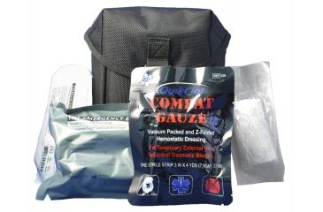 Image of QuikClot TraumaPak, QC Combat Gauze LE No.350, Bandage, and 2 HVG bandages