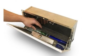 Image of EDEMO QuickSafes Quick Vent Safe Plus, w/RFID Locking System, Secret Compartment, White Grill, QVSXL, EDEMO1