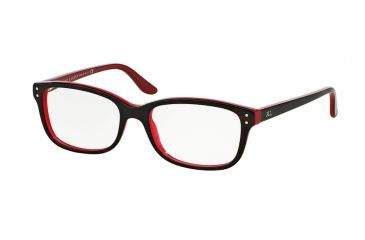 Image of Ralph Lauren Eyeglasses RL6062 with No-Line Progressive Rx Prescription Lenses 5255-52 - Top Havana / Red Frame, Demo Lens Lenses