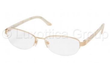 Image of Ralph Lauren Eyeglasses RL5026 with No-Line Progressive Rx Prescription Lenses, Select Frame Color / Lens Diameter Shiny Gold Frame / 50 mm Prescription Lenses