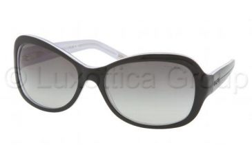 Image of Ralph RA5109 Progressive Sunglasses, Black/White/Crystal Frame / 61 mm Prescription Lenses, 550 11 6118