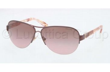Image of Ralph RA4095 RA4095 Sunglasses 403/14-5811 - Burgundy Gold Frame, Brown Rose Lenses