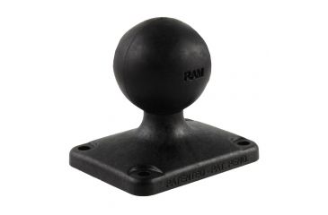 Image of Ram Mounts RAM 2in x 2.5in Composite Rectangle Base with 1.5in Ball, Black 84118.01.100