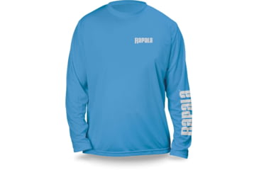 Image of Rapala Core Long Sleeve Shirt, Vivid Blue White, Extra Large, RCLS9018XL