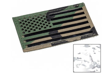 Image of Raptor Tactical Laser-Cut Reversible IR/Reflective Flag Patch, Alpine Multicam, RVF-AM