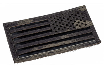 Image of Raptor Tactical Laser-Cut Reversible IR/Reflective Flag Patch, Black Multicam, RVF-BM