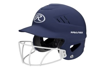 Image of Rawlings Coolflo Highlighter Softball Helmet/Face Guard, Navy 1007737
