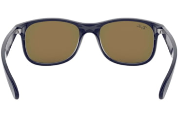 Image of Ray-Ban ANDY RB4202 Sunglasses 615355-55 - Shiny Blue On Matte Top Frame, Green Mirror Blue Lenses