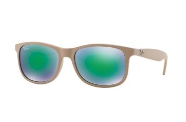 Image of Ray-Ban ANDY RB4202 Bifocal Prescription Sunglasses RB4202-61543R-55 - Lens Diameter 55 mm, Frame Color Shiny Beige On Matte Top