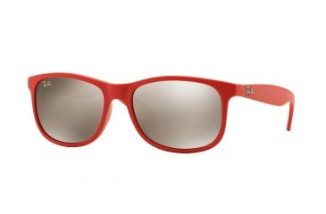 Image of Ray-Ban ANDY RB4202 Bifocal Prescription Sunglasses RB4202-61555A-55 - Lens Diameter 55 mm, Frame Color Shiny Coral On Matte Top