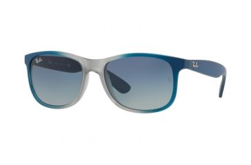 Image of Ray-Ban ANDY RB4202 Bifocal Prescription Sunglasses, 55mm, Grad Blue/rubber Light Grey Tr, RB4202-63704L-55-BI