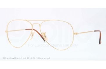 Image of Ray-Ban Aviator Eyeglasses RX6049 with Rx Prescription Lenses 2730-52 - Matte Gold Frame