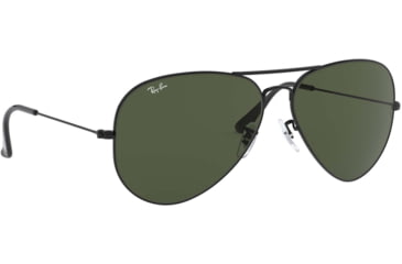 Image of Ray-Ban Aviator Large Metal II Sunglasses RB3026, Black Frame, Crystal Gray Lenses, L2821-6214