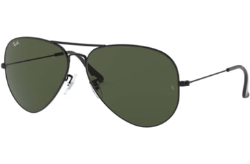 Image of Ray-Ban Aviator Large Metal II Sunglasses RB3026, Black Frame, Crystal Gray Lenses, L2821-6214