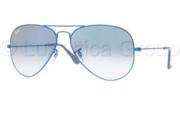 Image of Ray-Ban Aviator Large Metal Prescription Sunglasses RB3025 RB3025-088-3F-5514 - Lens Diameter: 55 mm, Frame Color: Metal Blue Matte