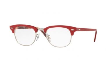 Image of Ray-Ban Clubmaster Eyeglasses RX5154 with Rx Prescription Lenses 5651-49 - Red On Texture Camuflage Frame
