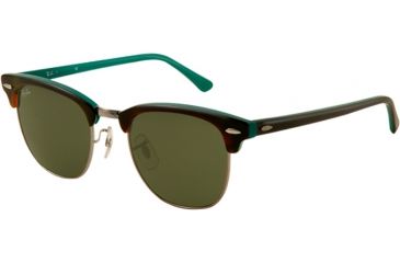 Image of Ray-Ban Clubmaster Prescription Sunglasses RB3016 RB3016-1127-4921 - Lens Diameter 49 mm, Frame Color Top Shiny Havana