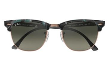 Image of Ray-Ban Clubmaster Prescription Sunglasses, 49mm, Spotted Grey/Green, RB3016-125571-49-SV