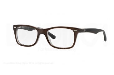 Image of Ray-Ban Eyeglasses RX5228 with Rx Prescription Lenses 5076-50 - Top Brown On Opal Azure Frame