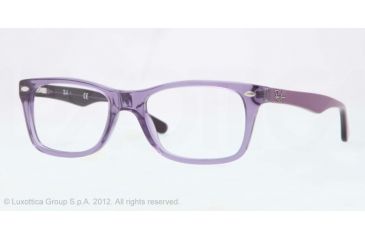 Image of Ray-Ban Eyeglasses RX5228 with Rx Prescription Lenses 5230-53 - Trasparent Violet Frame, Demo Lens Lenses