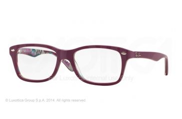 Image of Ray-Ban Eyeglasses RX5228 with Rx Prescription Lenses 5408-53 - Top Matte Violet On Texture Ca Frame