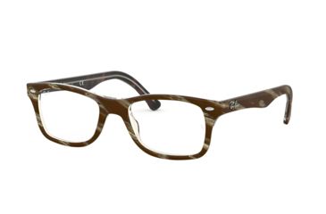 Image of Ray-Ban Eyeglasses, 55mm, Top Brown/Red/Yellow, RX5228-5914-55-SV