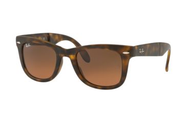 Image of Ray-Ban Folding Wayfarer Prescription Sunglasses, 50mm, Matte Havana, RB4105-894-43-50-SV