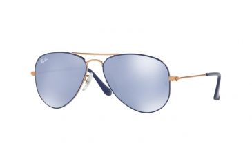 Image of Ray-Ban Junior Prescription Sunglasses RJ9506S for Kids RJ9506S-264-1U-50 - Lens Diameter 50 mm, Frame Color Copper Top On Blue