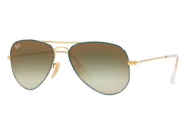 Image of Ray-Ban Junior Prescription Sunglasses, 50mm, Gold On Top Turquoise, RJ9506S-275-W0-50-SV