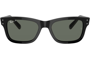 Image of Ray-Ban Mr Burbank RB2283 Sunglasses, Polarized Green Lenses, Black, 55, RB2283-901-58-55