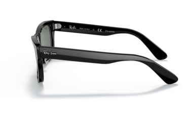 Image of Ray-Ban Mr Burbank RB2283 Sunglasses, Polarized Green Lenses, Black, 55, RB2283-901-58-55