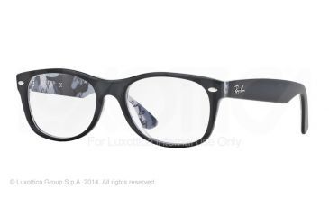 Image of Ray-Ban New Wayfarer Eyeglasses RX5184 with Rx Prescription Lenses 5405-52 - Top Black On Texture Camuflage Frame