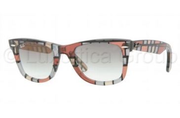 Image of Ray-Ban Original Wayfarer Sunglasses RB2140 108332-5022 - Red-Beige Crystal Frame, Gray Gradient Lenses