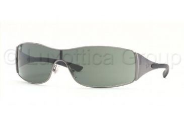 Image of Ray-Ban RB 3268 Sunglasses Styles - Gunmetal Striped Frame / Green Lenses, 041-71-0133