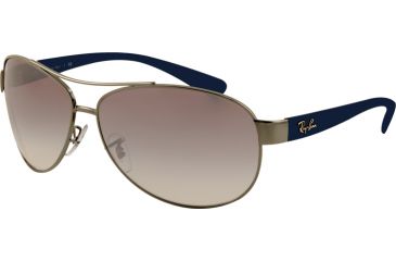 Image of Ray-Ban RB 3386 Sunglasses - Shiny Gunmetal Frame / Gray Gradient 63 mm Diameter Lenses, 107-8G-6313