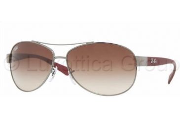 Image of Ray-Ban Sunglasses RB3386 106/13-6713 - Shiny Gunmetal Frame, Brown Gradient Lenses, 67mm Lens Diameter