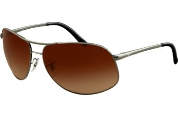 Image of Ray-Ban RB 3387 Sunglasses, Gunmetal Frame / Brown Gradient 67 mm Lenses, 004-13-6715
